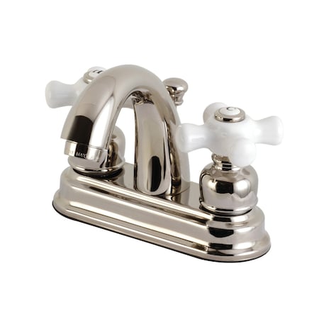 Kingston Brass KB5616PX Restoration 4" Centerset Bathroom Faucet, Polished Nickel KB5616PX
